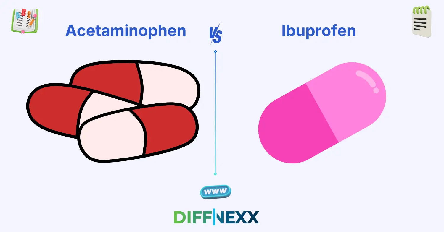 difference between ibuprofen and acetaminophen