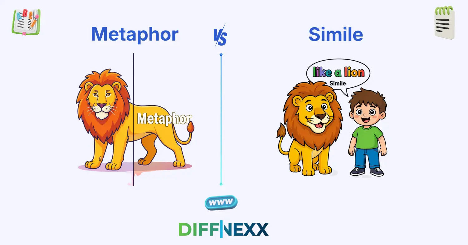 difference between metaphor and simile