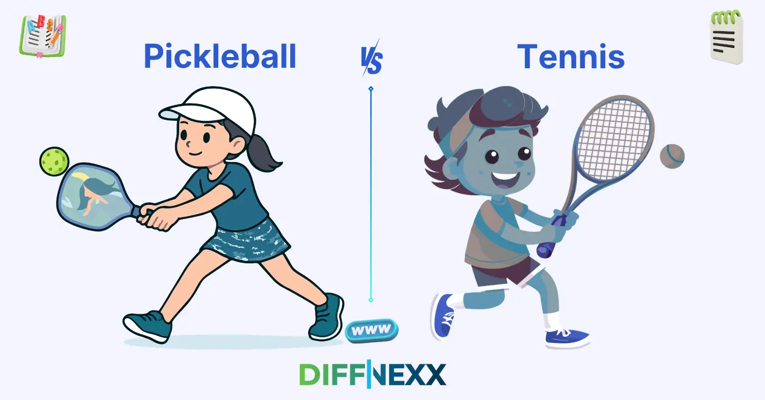 difference between pickleball and tennis