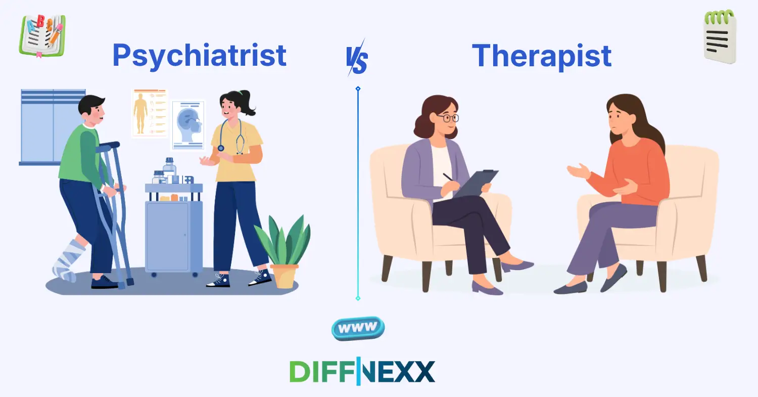 difference between psychiatrist and therapist