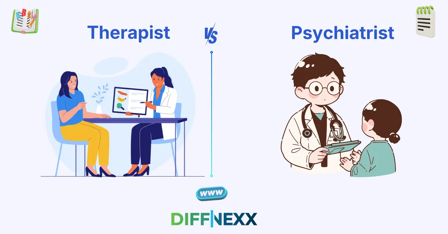 difference between therapist and psychiatrist