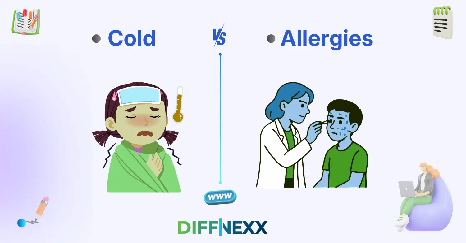 difference between cold and allergies
