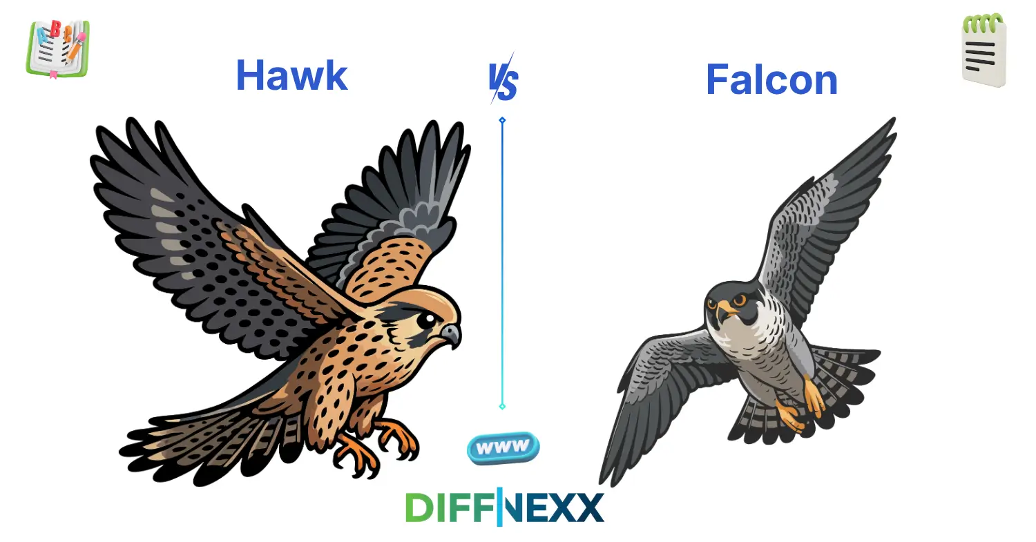 difference between hawk and falcon