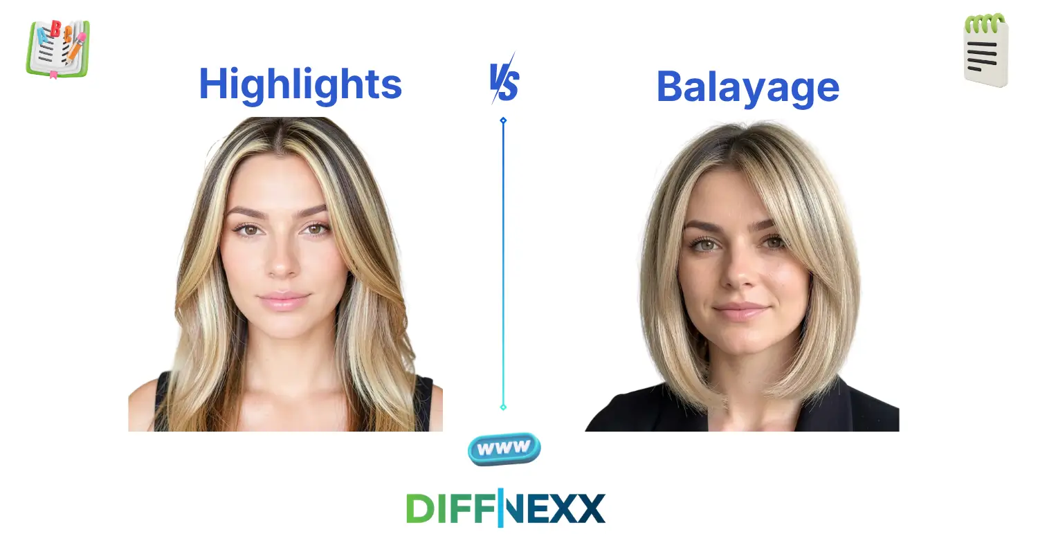 difference between highlights and balayage