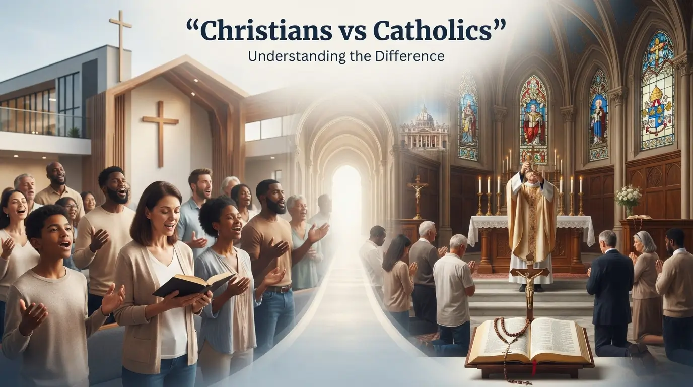 difference between christians and catholics