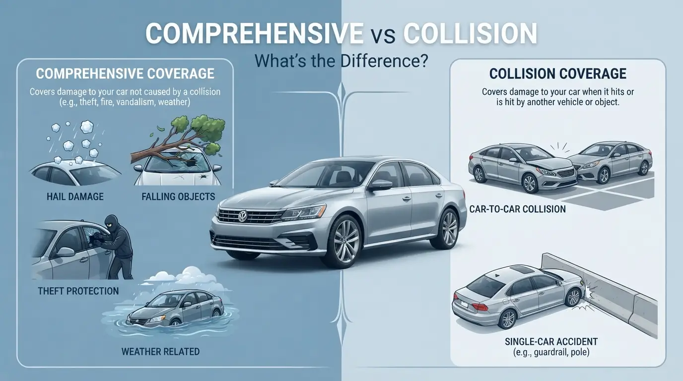 Difference Between Comprehensive and Collision