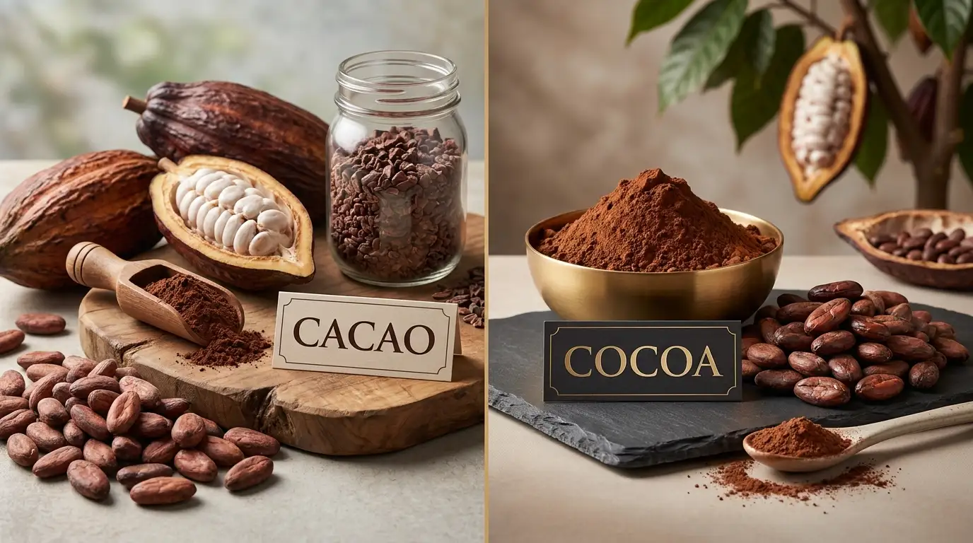 Difference Between Cacao and Cocoa