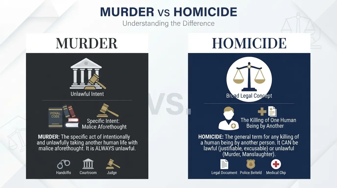 Difference Between Murder and Homicide