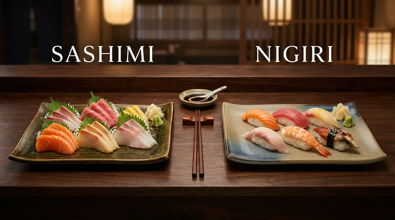 Difference Between Sashimi and Nigiri