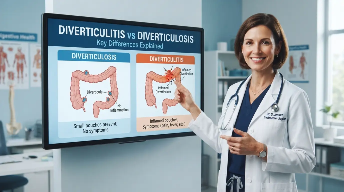 Difference Between Diverticulitis and Diverticulosis