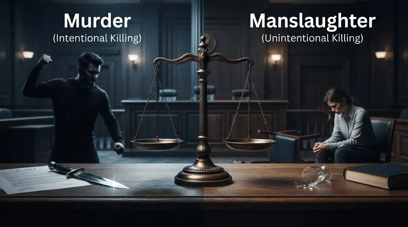 Difference Between Manslaughter and Murder