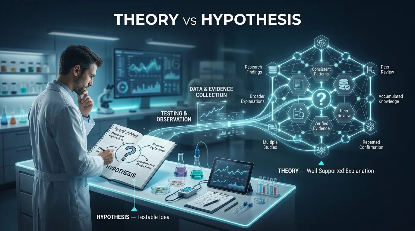 difference between theory and hypothesis