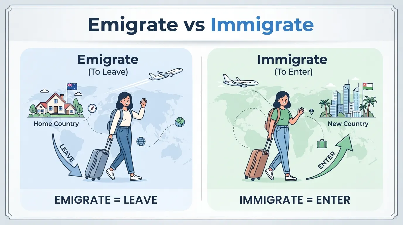 Difference Between Emigrate and Immigrate
