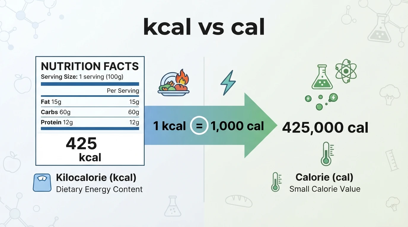 Difference Between kcal and cal