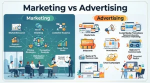 Difference Between Marketing and Advertising